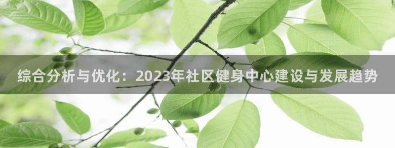 意昂4官方：综合分析与优化：2023年社区健身中心建